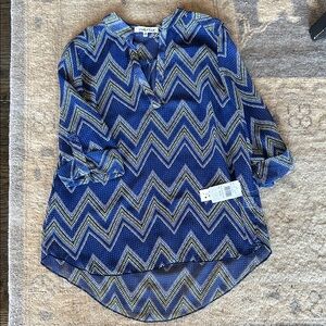 Wishful Park sheer 3/4 length sleeve blouse